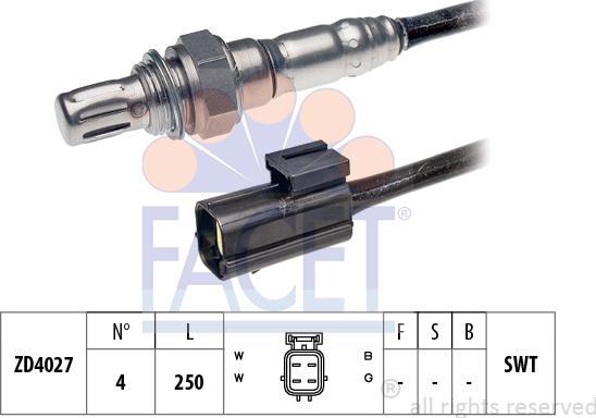 FACET 10.8071 - Лямбда-зонд, датчик кислорода autosila-amz.com