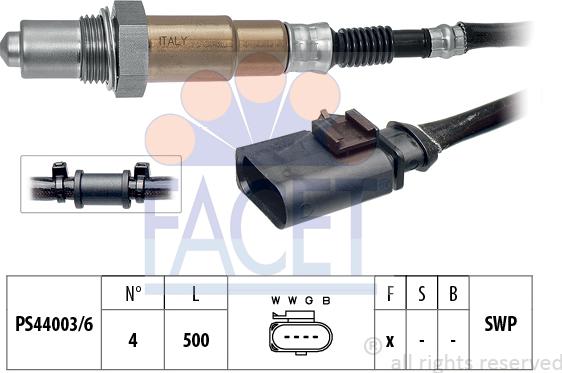 FACET 10.8127 - Лямбда-зонд, датчик кислорода autosila-amz.com