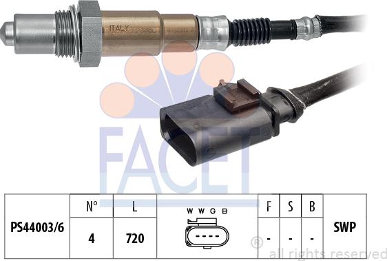 FACET 10.8173 - Лямбда-зонд, датчик кислорода autosila-amz.com