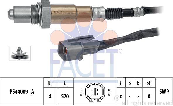 FACET 10.8344 - Лямбда-зонд, датчик кислорода autosila-amz.com