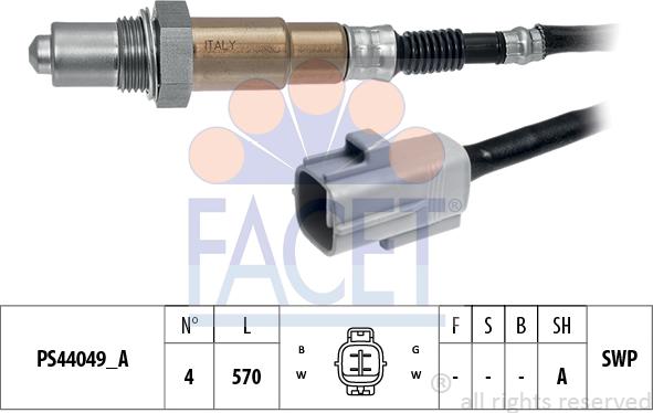 FACET 10.8355 - Лямбда-зонд, датчик кислорода autosila-amz.com