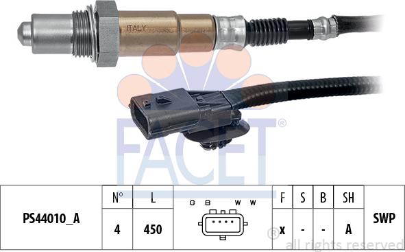 FACET 10.8309 - Лямбда-зонд, датчик кислорода autosila-amz.com