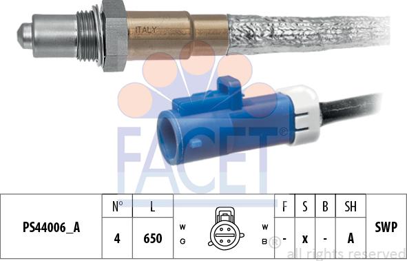 FACET 10.8300 - Лямбда-зонд, датчик кислорода autosila-amz.com