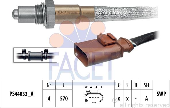 FACET 10.8314 - Лямбда-зонд, датчик кислорода autosila-amz.com