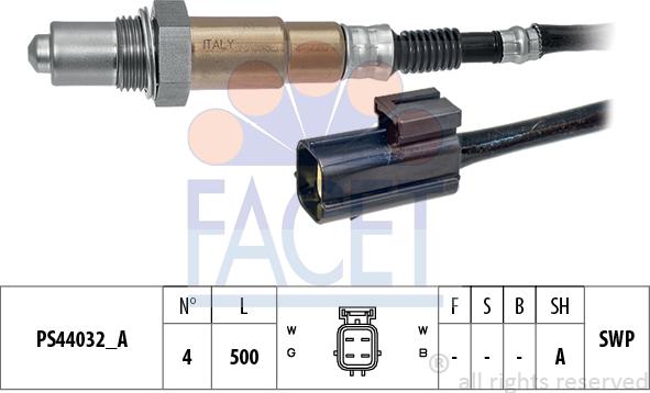 FACET 10.8336 - Лямбда-зонд, датчик кислорода autosila-amz.com