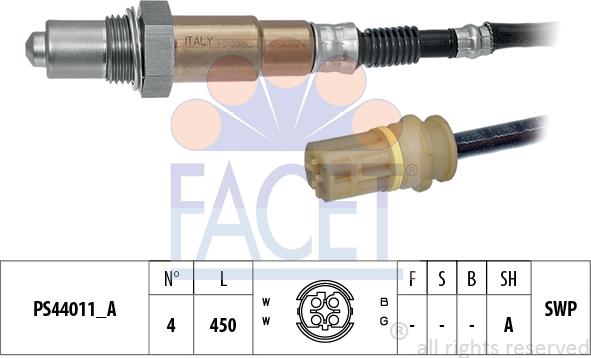 FACET 10.8329 - Лямбда-зонд, датчик кислорода autosila-amz.com