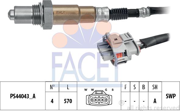 FACET 10.8321 - Лямбда-зонд, датчик кислорода autosila-amz.com