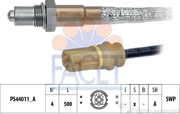 FACET 10.8328 - Лямбда-зонд, датчик кислорода autosila-amz.com