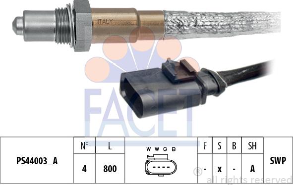 FACET 10.8250 - Лямбда-зонд, датчик кислорода autosila-amz.com