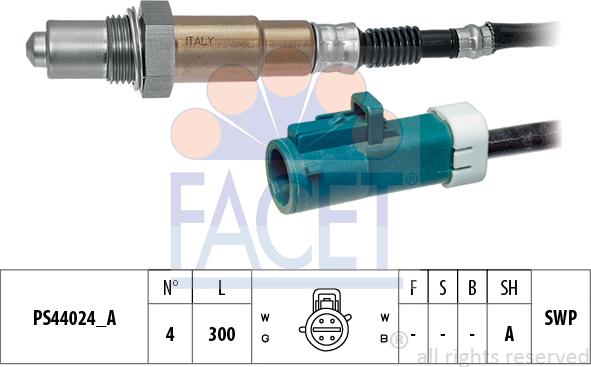 FACET 10.8272 - Лямбда-зонд, датчик кислорода autosila-amz.com