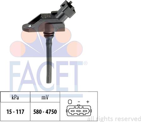 FACET 10.3054 - Датчик давления воздуха, высотный корректор autosila-amz.com