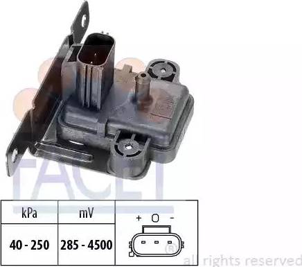 FACET 10.3058 - Датчик давления воздуха FORD: COURIER фургон (J5_, J3_) 1.8 DI 96-, FIESTA IV (JA_, JB_) 1.8 autosila-amz.com