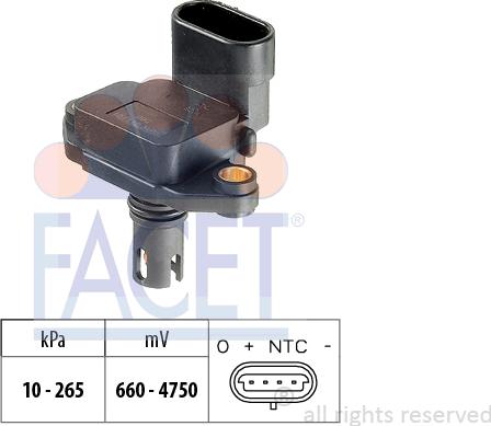 FACET 10.3089 - Датчик давления воздуха, высотный корректор autosila-amz.com