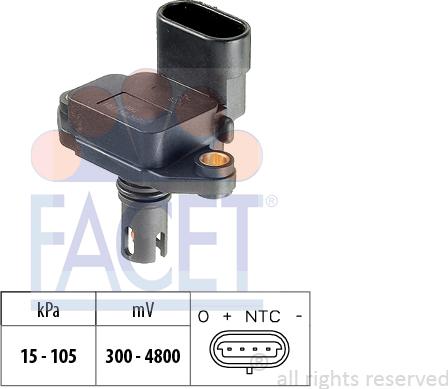 FACET 10.3088 - Датчик давления воздуха, высотный корректор autosila-amz.com