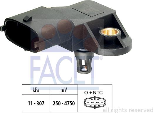 FACET 10.3082 - Датчик давления воздуха, высотный корректор autosila-amz.com
