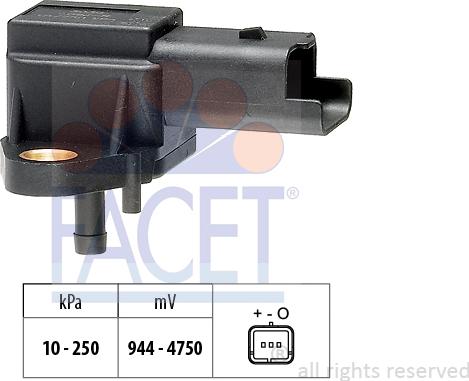 FACET 10.3030 - Датчик давления воздуха, высотный корректор autosila-amz.com