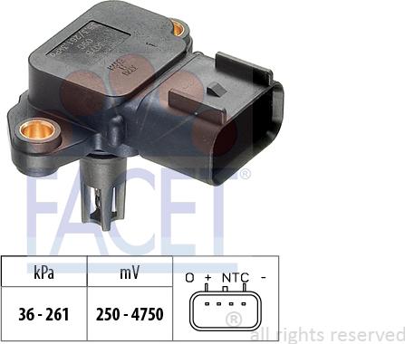 FACET 10.3076 - Датчик давления воздуха, высотный корректор autosila-amz.com