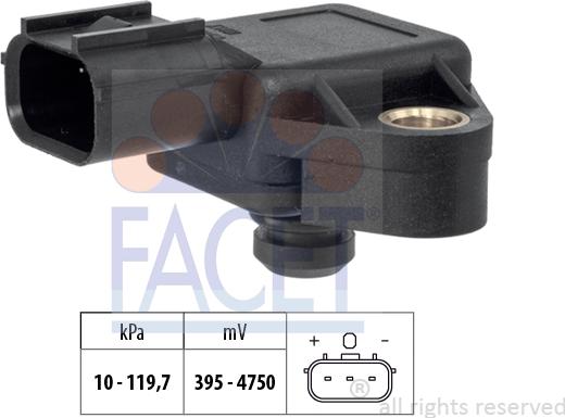 FACET 10.3383 - Датчик давления воздуха, высотный корректор autosila-amz.com