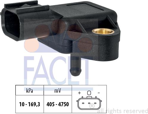 FACET 10.3253 - Датчик давления, усилитель тормозной системы autosila-amz.com