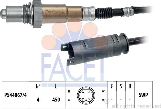 FACET 10.7962 - Лямбда-зонд, датчик кислорода autosila-amz.com