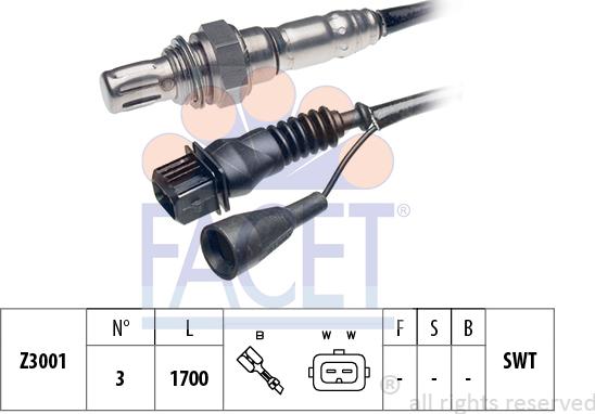 FACET 10.7030 - Лямбда-зонд, датчик кислорода autosila-amz.com