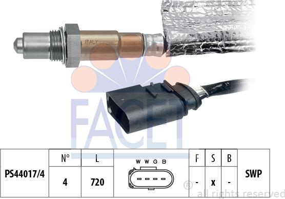 FACET 10.7163 - Лямбда-зонд, датчик кислорода autosila-amz.com