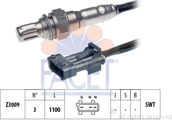 FACET 10.7106 - Лямбда-зонд, датчик кислорода autosila-amz.com