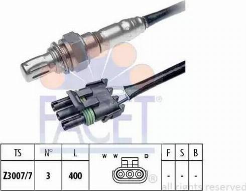 FACET 10.7266 - Лямбда-зонд, датчик кислорода autosila-amz.com