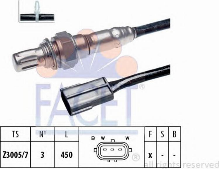 FACET 10.7209 - Лямбда-зонд, датчик кислорода autosila-amz.com