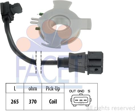 FACET 8.3617 - Датчик, импульс зажигания autosila-amz.com