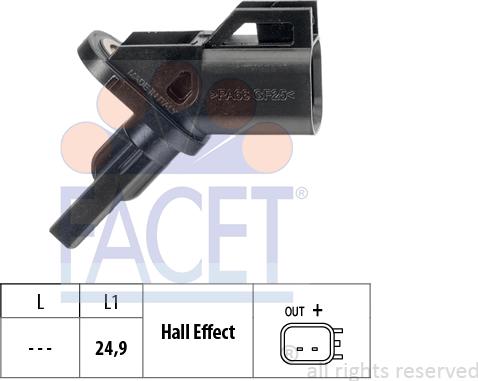 FACET 21.0005 - Датчик ABS, частота вращения колеса autosila-amz.com