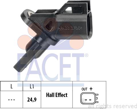 FACET 21.0001 - Датчик ABS, частота вращения колеса autosila-amz.com