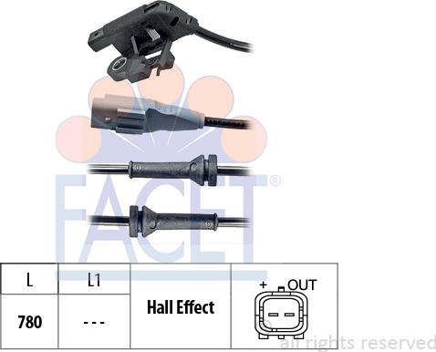 FACET 21.0032 - Датчик ABS, частота вращения колеса autosila-amz.com