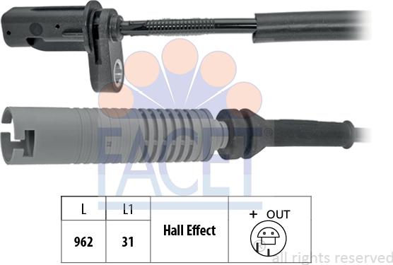 FACET 21.0077 - Датчик ABS, частота вращения колеса autosila-amz.com