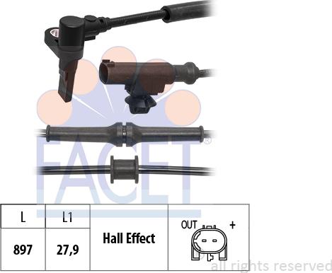 FACET 21.0131 - Датчик ABS, частота вращения колеса autosila-amz.com