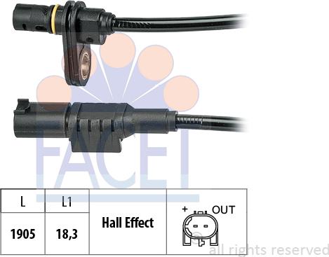 FACET 21.0242 - Датчик ABS, частота вращения колеса autosila-amz.com