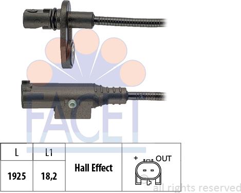 FACET 21.0247 - Датчик ABS, частота вращения колеса autosila-amz.com