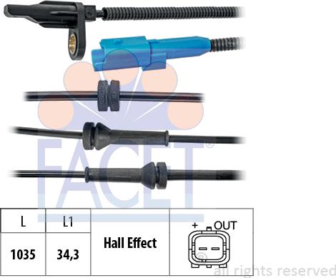 FACET 21.0220 - Датчик ABS, частота вращения колеса autosila-amz.com