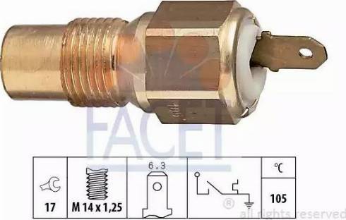 FACET 7.4029 - Датчик, температура охлаждающей жидкости autosila-amz.com