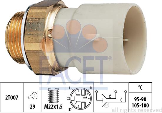 FACET 7.5688 - Термовыключатель, вентилятор радиатора / кондиционера autosila-amz.com