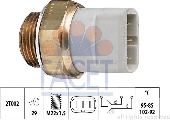 FACET 7.5635 - Термовыключатель, вентилятор радиатора / кондиционера autosila-amz.com
