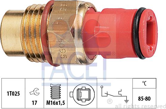 FACET 7.5095 - Термовыключатель, вентилятор радиатора / кондиционера autosila-amz.com