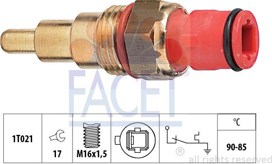 FACET 7.5070 - Термовыключатель, вентилятор радиатора / кондиционера autosila-amz.com
