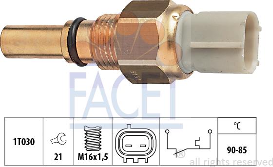 FACET 7.5151 - Термовыключатель, вентилятор радиатора / кондиционера autosila-amz.com