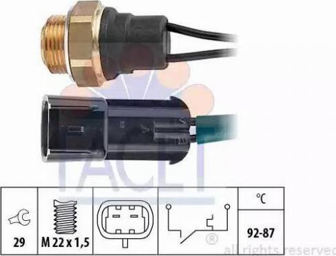 FACET 7.5101 - Термовыключатель, вентилятор радиатора / кондиционера autosila-amz.com