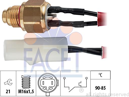 FACET 7.5110 - Термовыключатель, вентилятор радиатора / кондиционера autosila-amz.com