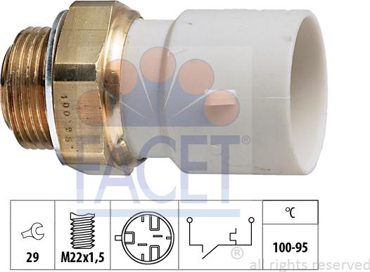 FACET 7.5182 - Термовыключатель, вентилятор радиатора / кондиционера autosila-amz.com