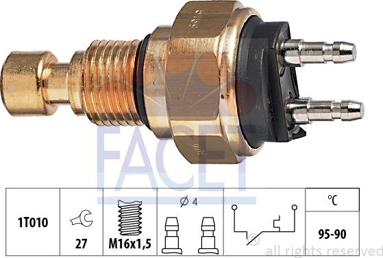 FACET 7.5139 - Термовыключатель, вентилятор радиатора / кондиционера autosila-amz.com