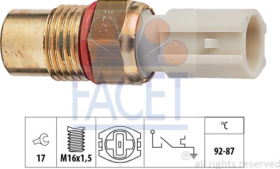 FACET 7.5291 - Термовыключатель, вентилятор радиатора / кондиционера autosila-amz.com