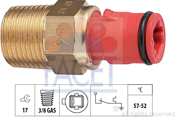 FACET 7.5206 - Термовыключатель, вентилятор радиатора / кондиционера autosila-amz.com